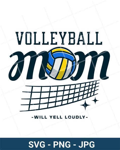 Volleyball Mom Png Volleyball Mom Cut Files Volleyball Mom Etsy