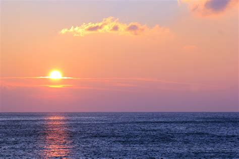 Ingyenes K Pek Strand Tenger Ce N Horizont Felh Nap Napkelte