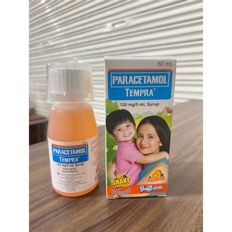 Tempra Orange Flavor 120mg 5ml 60ml Syrup Shopee Philippines