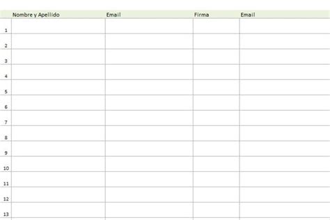 Descargar Plantilla excel Recolección de firmas GRATIS Descargas