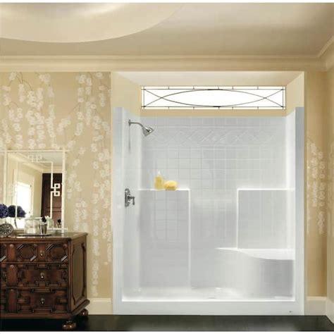 Aquatic Everyday 60 In X 36 In X 79 In 1 Piece Shower Stall With