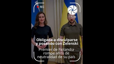 Primera Ministra de Finlandia usa a Zelenski como comodín para callar