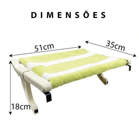 Cama Suspensa Janela Gato Pet Luxo Veludo Confortavel Rede Descanso