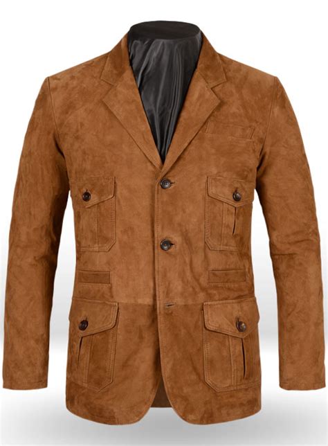 Reviews Soft Caramel Brown Suede Leather Blazer Leathercult