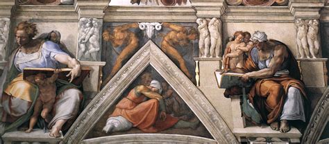 Ceiling of the Sistine Chapel [detail] - Michelangelo vs. Leonardo da ...