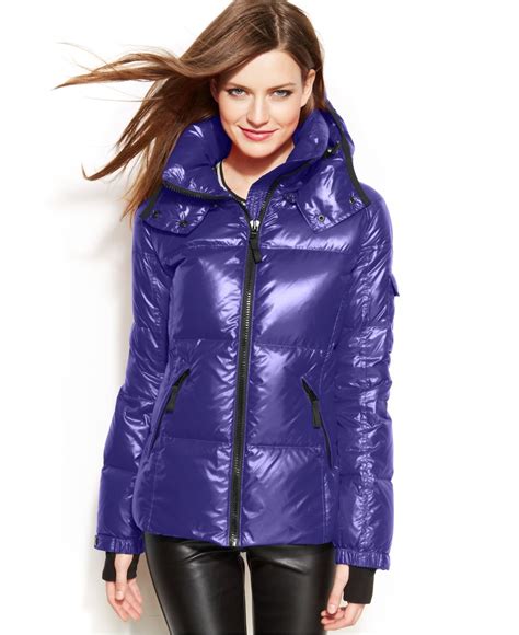 Lyst S13nyc Mogul Hooded Puffer Jacket In Purple