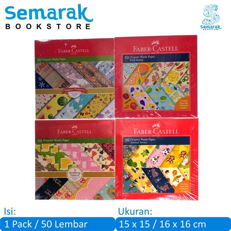 Jual Faber Castell Origami Washi Paper Kertas Lipat Motif 15 X 15 16