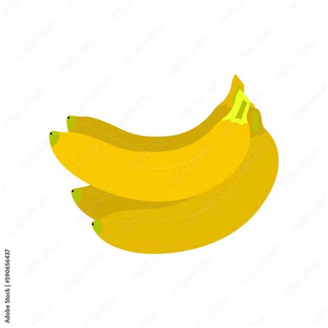 Banana Fruit Vector Design Yellow Bananas Cartoon Clipart Vector Icon