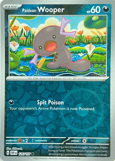 Paldean Wooper Reverse Holo Prices Pokemon Obsidian Flames