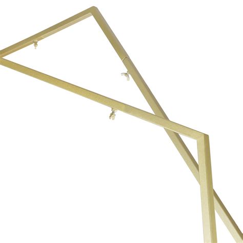 Dual Geometric Shaped Gold Metal Backdrop Stand Wedding Props Hexagon