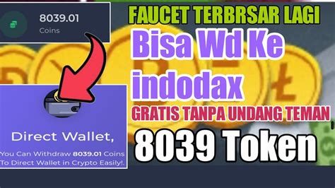 FAUCET INDODAX8039 TOKEN GRATIS WEB PENGHASIL CRYPTO WEB PENGHASIL