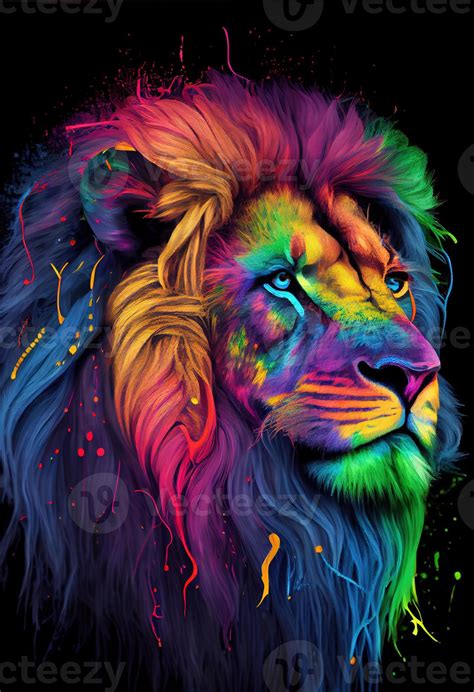 Rainbow Lion Wallpaper