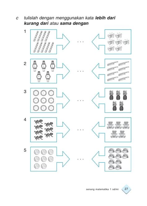 12 Soal Matematika Kelas 1 Sd Membandingkan Banyak Benda Contoh Soal Dan Jawaban