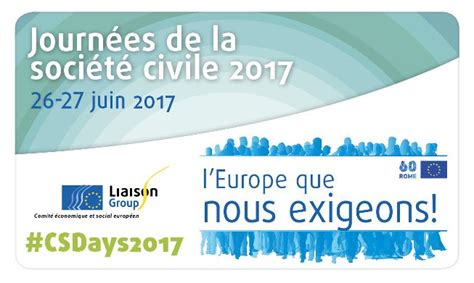 Journées de la société civile 2017 Bruxelles 26 27 06 EUROPE