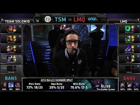 Team Solomid TSM Vs LMQ S4 NA LCS Summer Split 2014 W3D1 LMQ Vs