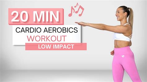 20 Min Cardio Aerobics Workout To The Beat ♫ All Standing Low Impact No Squats Youtube