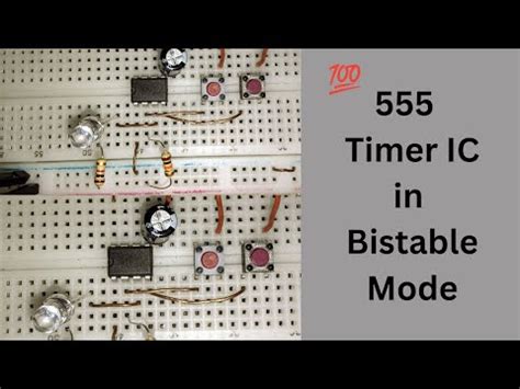 555 Timer IC In Bistable Mode Complete Process On Breadboard