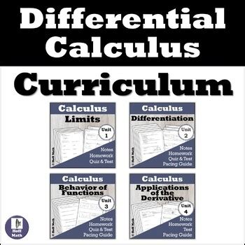 Differential Calculus Curriculum Bundle By Hoff Math TPT