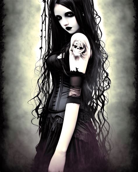 Gothic Girl Graphic · Creative Fabrica