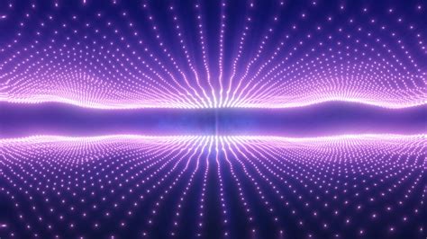 Abstract Purple Energy Waves From Particles Above And Below The Screen