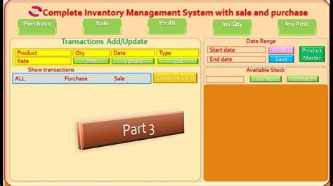 Complete Inventory Management System In Excel Vba Part 3 Youtube