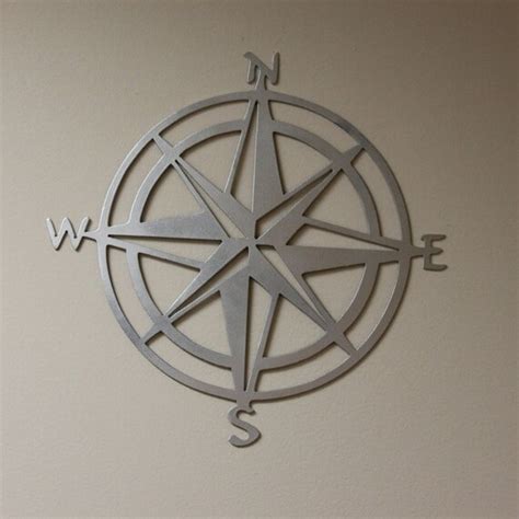 Compass Wall Art Metal Compass Rose By Rusticartmetals On Etsy