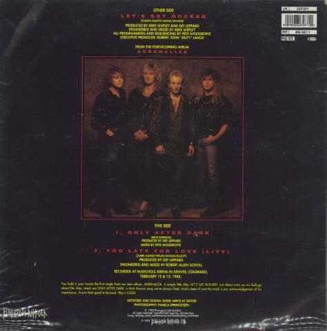 Def Leppard Let S Get Rocked VG UK 12 Vinyl Picture Disc 12 Inch