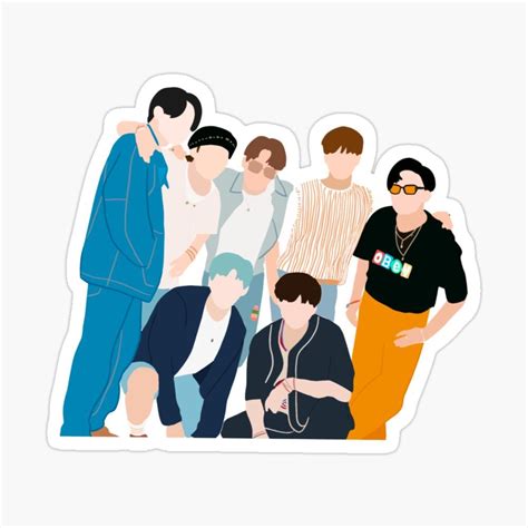 BTS Dynamite Sticker Sticker By Trexdoodles Bts Drawings Bts