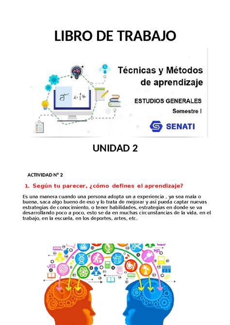 Spsu Librodetrabajo U Libro De Trabajo Unidad Actividad N