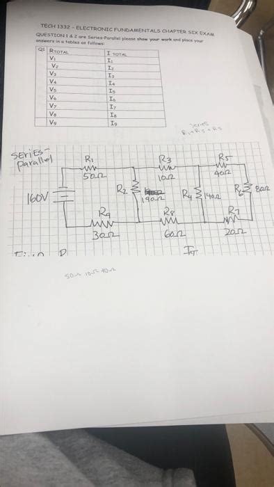 Solved Tech 1332 Electronic Fundamentals Chapter Sex Exam