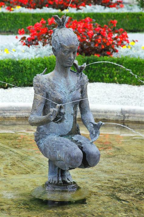 Fountain In Mirabell Gardens In Salzburg Austria Stock Photo Image