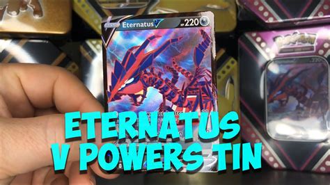 Pokemon Tcg V Powers Tin Opening Eternatus V Swsh Youtube