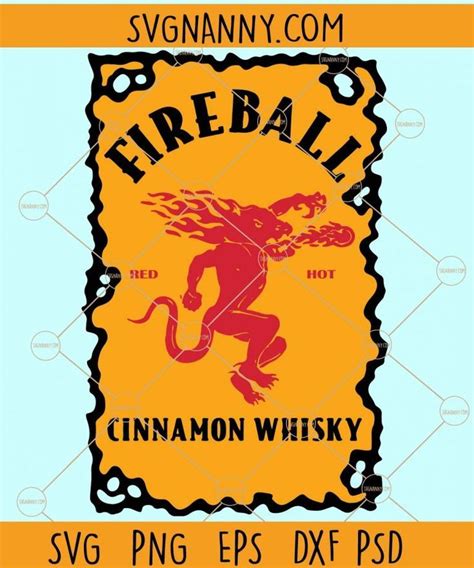 Fireball Cinnamon Whisky Svg Fireball Cinnamon Whisky Christmas Svg