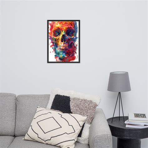 Painted Skull Art 54 Modern Art Instant Digital Download Colors