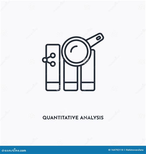 Quantitative Analysis Outline Icon Simple Linear Element Illustration