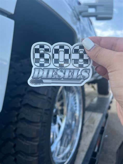 Checkered 603 Diesels Logo Sticker 603 Diesels