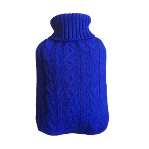 Maskred 2000ml Hot Water Bottle Winter Warm Rubber Bag W Knitted Cover