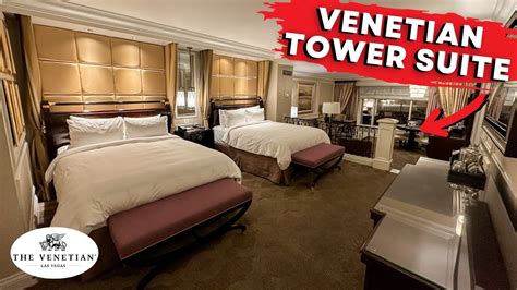 NEW Las Vegas Venetian Tower Luxury Two Queen Suite Room Tour 4K