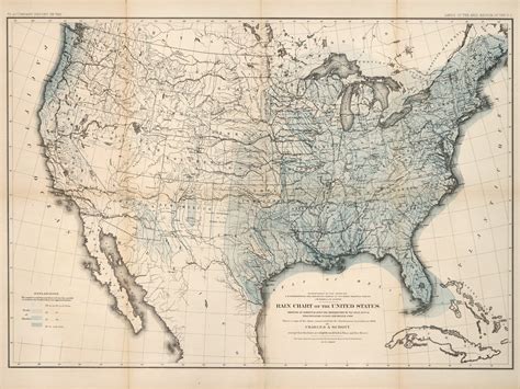 Rain Chart of the United States Map Print U.S. Weather Map - Etsy Canada