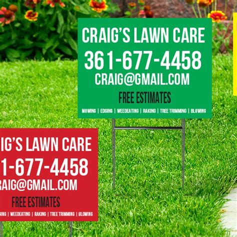 Lawn Care Yard Signs Etsy