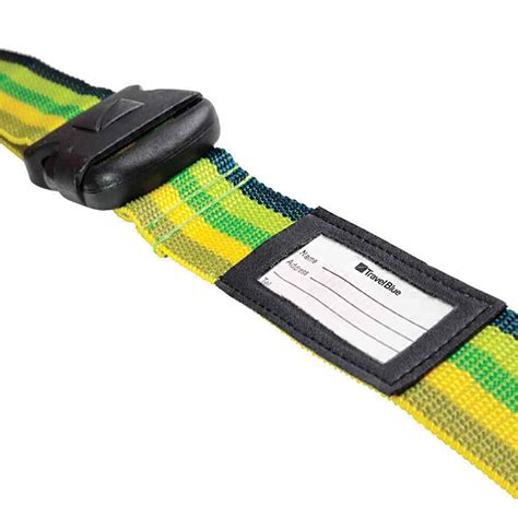 1.5" Luggage Strap - Multicolour Green/Yellow | Travel Blue Travel ...