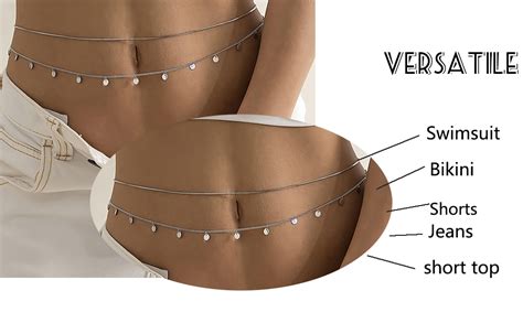 Atentuyi Quaste Pailletten Geschichtet Bauch Taille Kette Silber Set Sexy Bikini Strand Geschirr