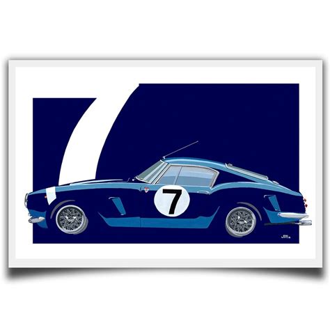 2119 Gt Stirling Moss Ferrari 250 Swb Limited Edition Print Etsy