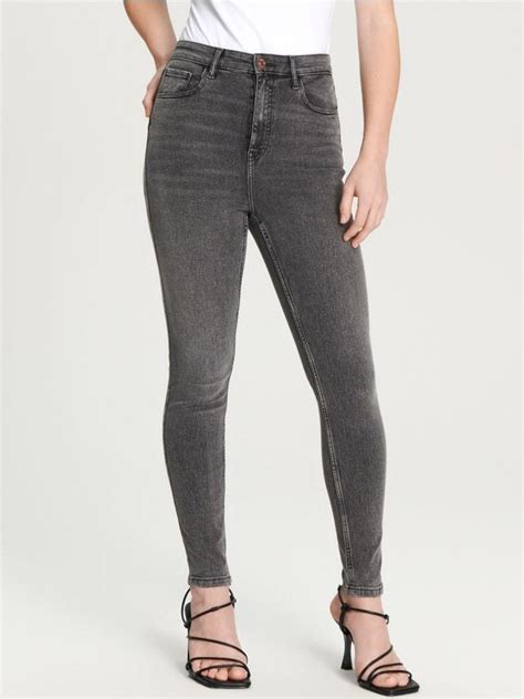 High Waist Jeans Im Skinny Fit Farbe Grau Sinsay Aj J