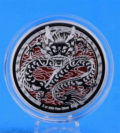 Lunar Jahr Des Drachen Niue Oz Silber Farbig Pp In Ovp Eur