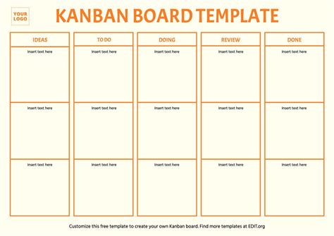 Kanban Board Printable