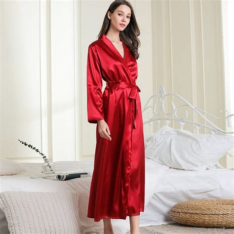 Sexy Female Long Extra Silk Robe Satin Robe Wire Charming Etsy