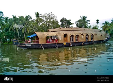tourist houseboat on Kerala backwaters. Kerala, India Stock Photo - Alamy