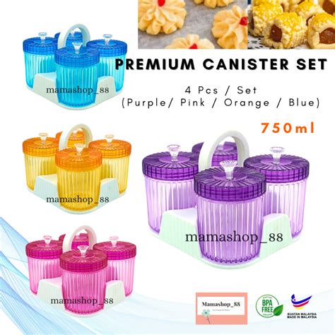 Mamashop Pcs Set Bekas Kuih Raya Set Cookies Container Set Bekas