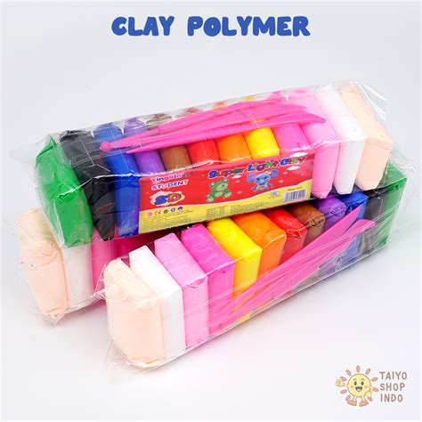 TAIYO Mainan Clay Polymer Set Soft Clay Dough 12 Warna Edukasi Kreatif